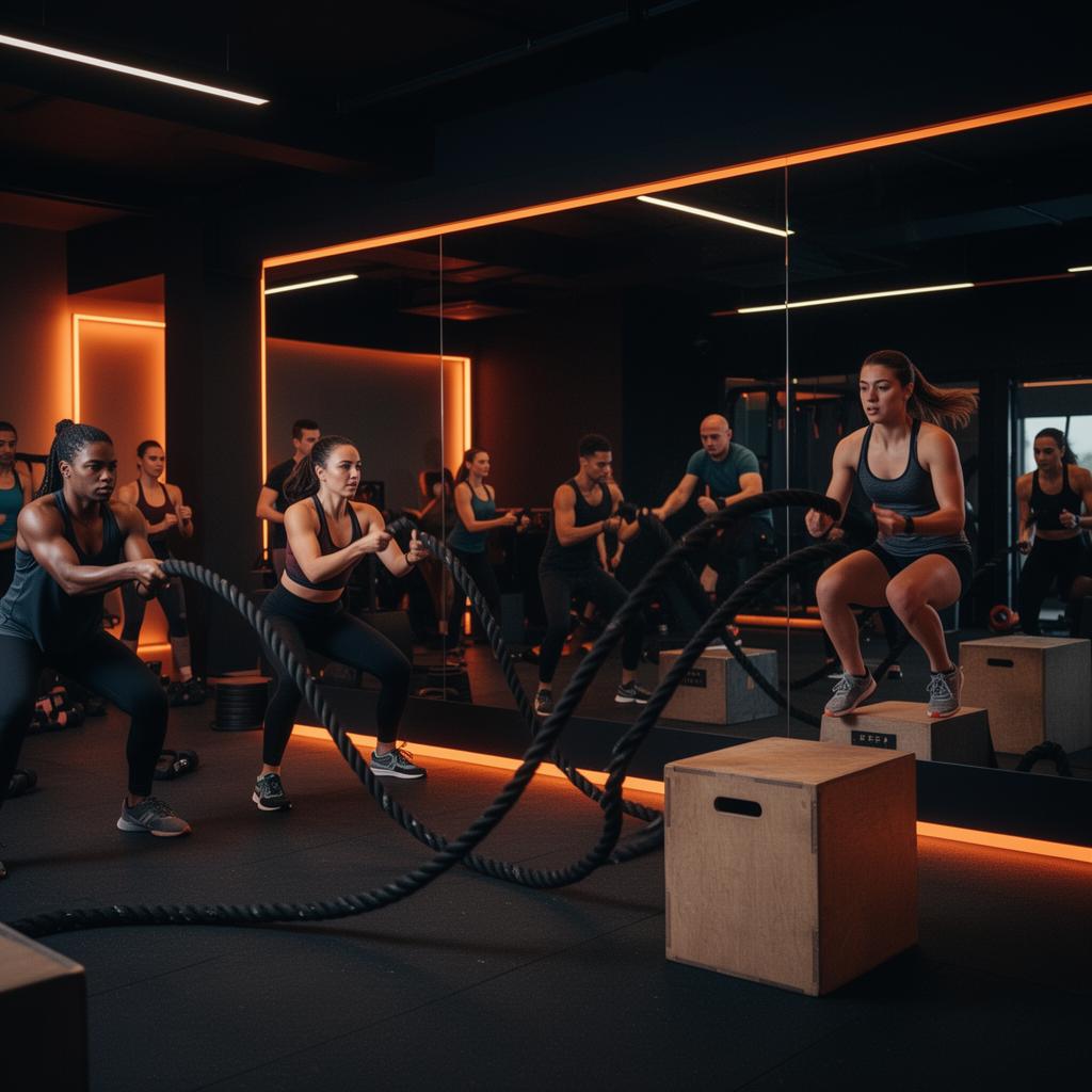 Coached group fitness class
